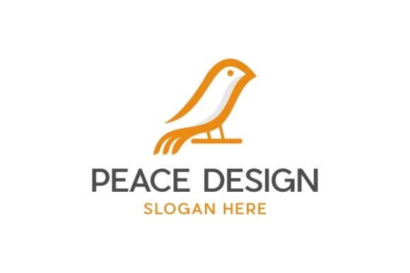 Download Bird Orange Color Logo Design - Premium Resources
