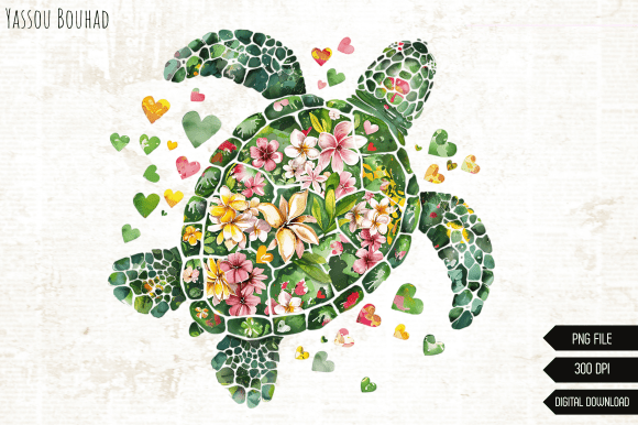 Download Blossom Sea Turtle PNG, Summer PNG - Summer png Collection